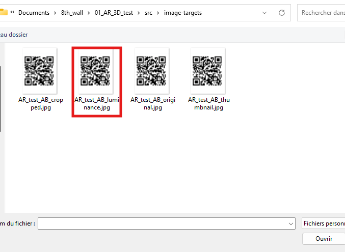ajout image target