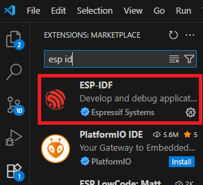 extension ESP-IDF