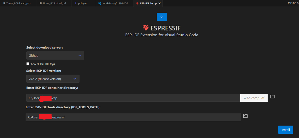extension ESP-IDF