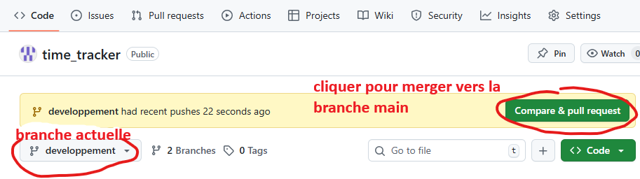 emplacement copie locale