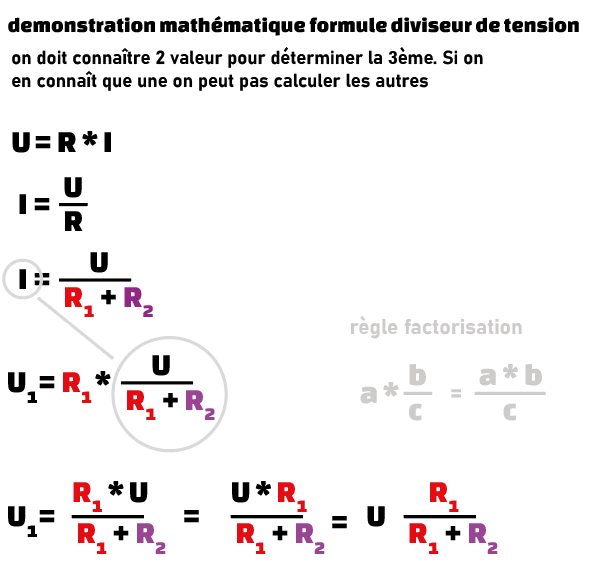 démonstration formule diviseur de tension