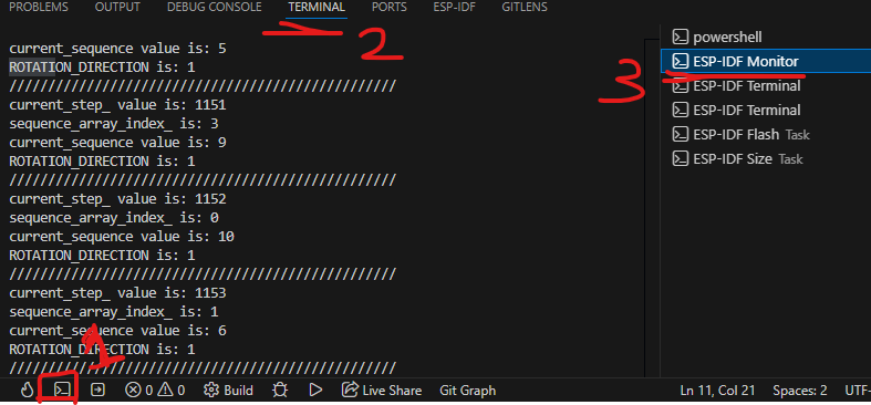 parametre log ESP-IDF