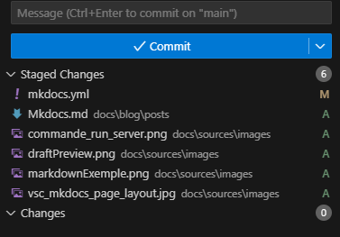 commit changes